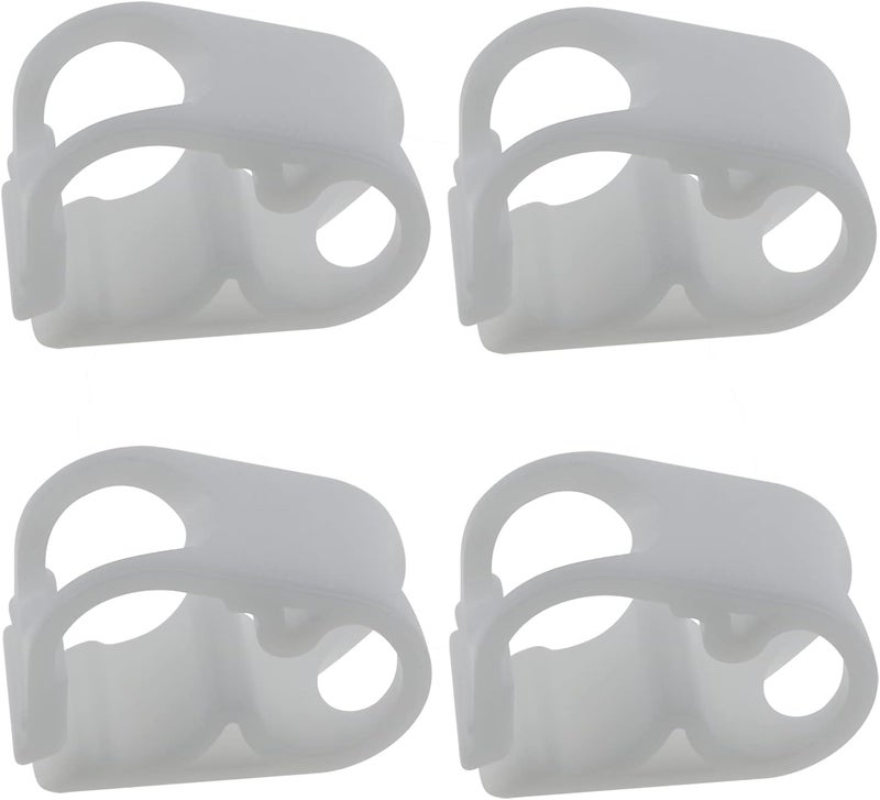 LUORNG Flow Control Hose Clamp 4PCS 1/4"-1/2" Tube OD Shut Off Hose Clamps, Adjustable Plastic Tube Clamp, Water Flow Control Tube Clip, Laboratory Pinch Valve, White - Image 1